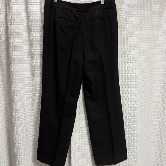 Talbots Greenwich Elegant Black Wide-Leg Pants SZ 12P petite work career twill - Picture 3 of 8